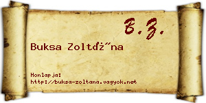 Buksa Zoltána névjegykártya